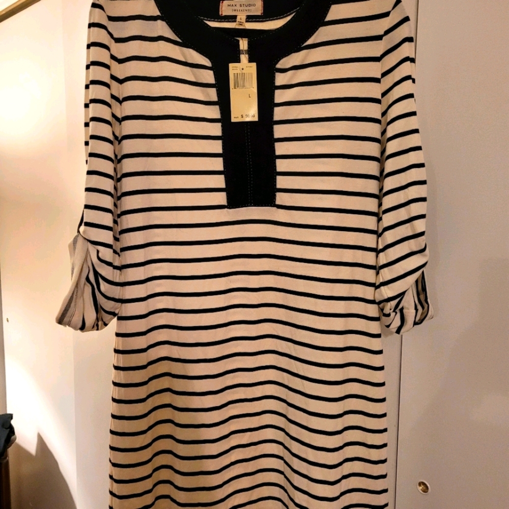 NWT Black & White Max Studio Tunic